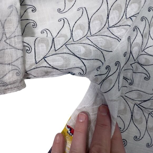 Charlie B made in Italy gauze cotton tunic top p/s Roll Up Sleeve Blouse - Picture 5 of 16